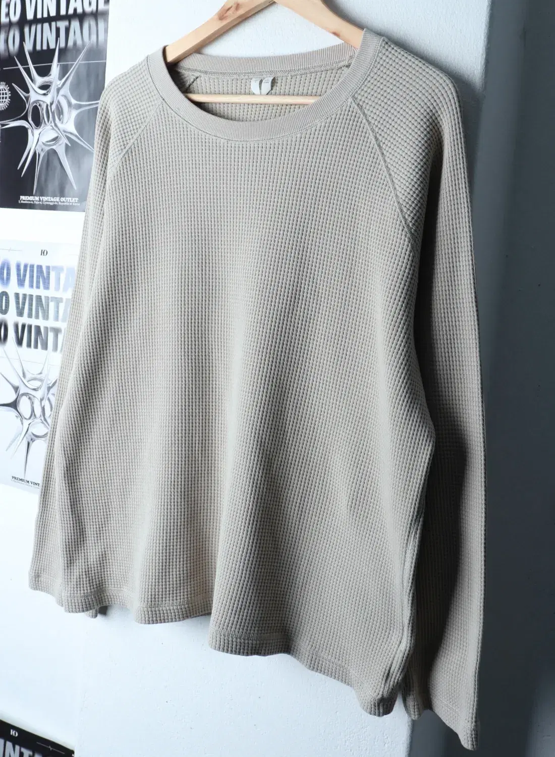 W(L-XL) ARKET 아르켓 니트 와플 베이지 무지 2