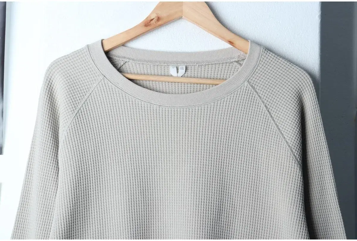 W(L-XL) ARKET 아르켓 니트 와플 베이지 무지 5