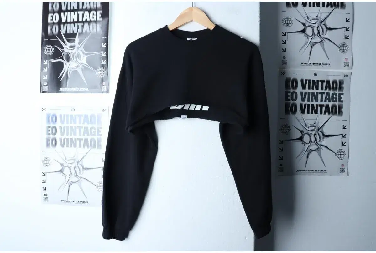 W(XS-S) NIKE 나이키 맨투맨 티셔츠 크롭 블랙 스우시 올드스쿨 커스텀 5