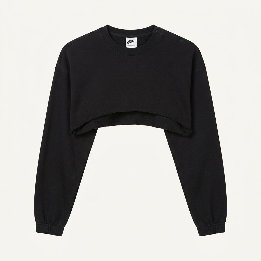 W(XS-S) NIKE 나이키 맨투맨 티셔츠 크롭 블랙 스우시 올드스쿨 커스텀