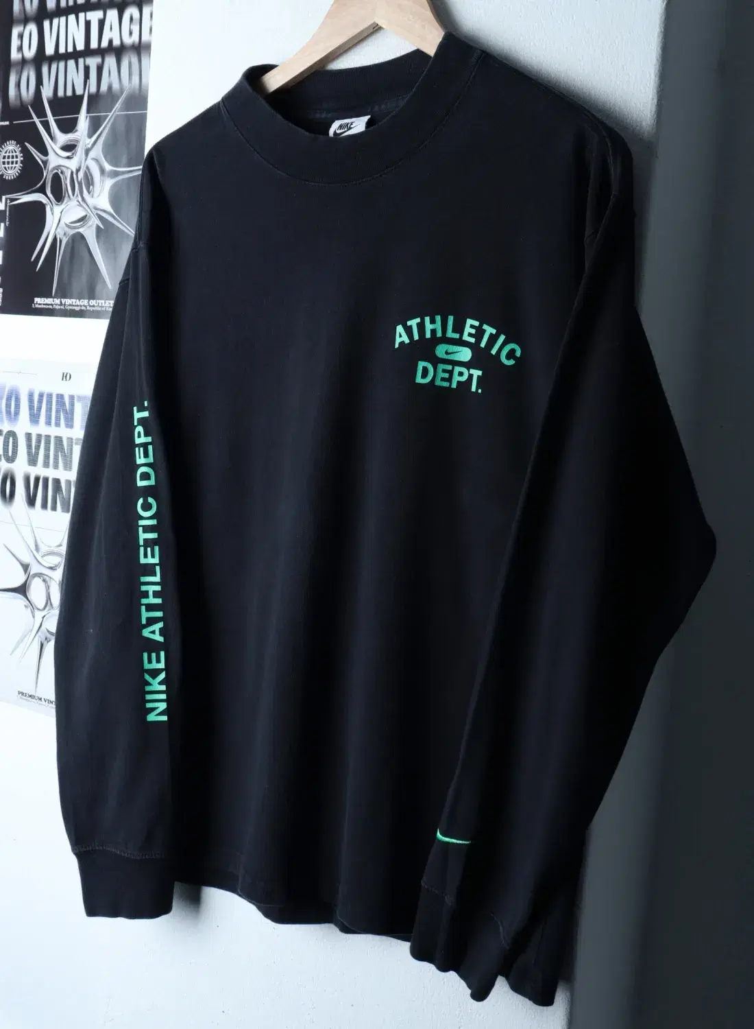 (L) NIKE 나이키 긴팔티셔츠 작은사용감 블랙 올드스쿨 4
