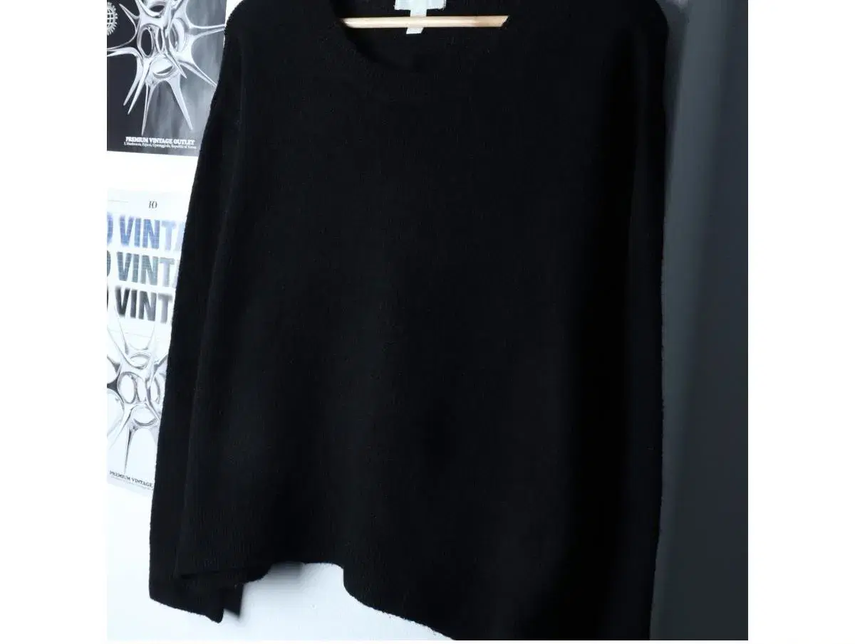 W(M) H&M 에이치앤엠 니트 무지 블랙 울 4