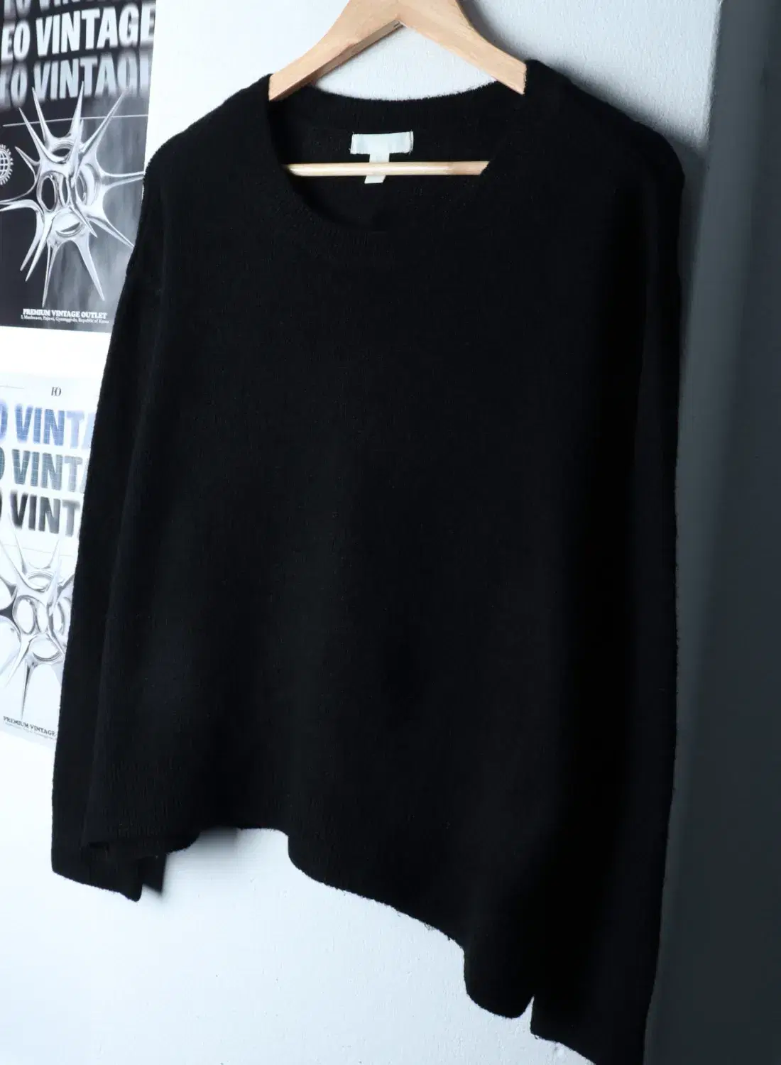W(M) H&M 에이치앤엠 니트 무지 블랙 울 3