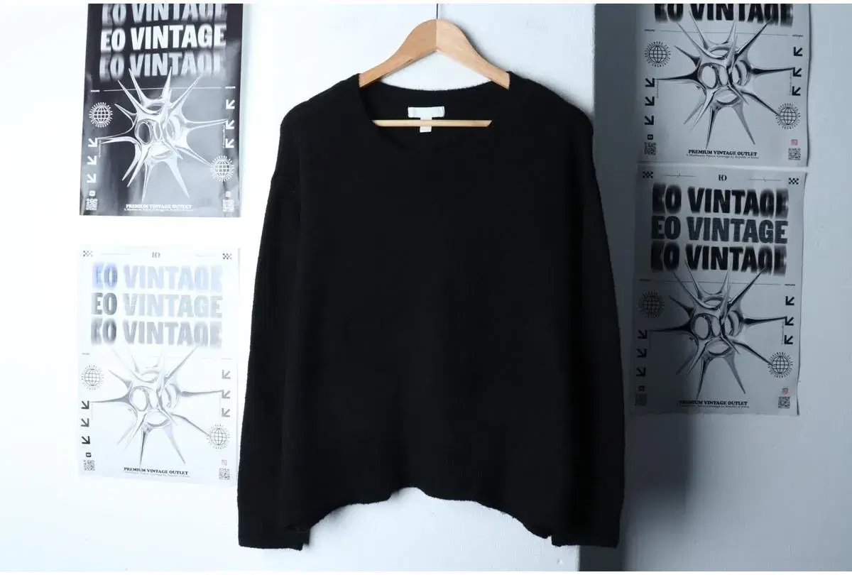 W(M) H&M 에이치앤엠 니트 무지 블랙 울 5