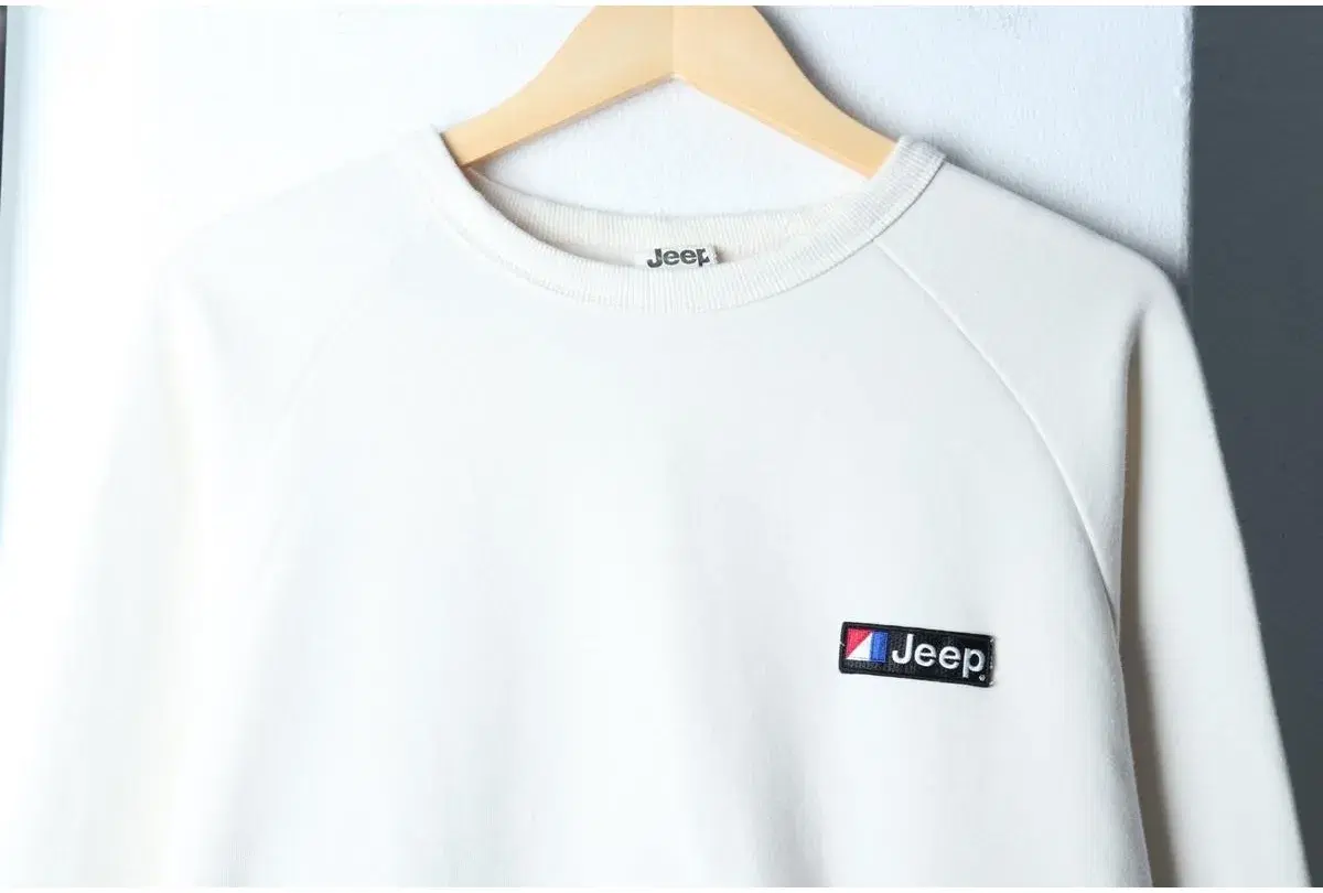 (M-L) JEEP 지프 맨투맨 티셔츠 루즈핏 아이보리 올드스쿨 6