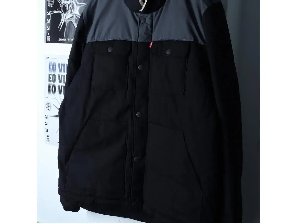 (XL-2XL) LEVIS 리바이스 패딩 점퍼자켓 트러커 블랙 누빔 아메카지 4