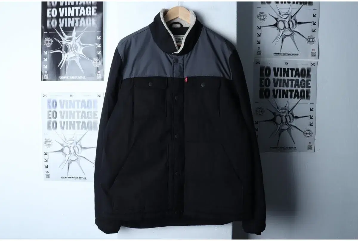 (XL-2XL) LEVIS 리바이스 패딩 점퍼자켓 트러커 블랙 누빔 아메카지 5