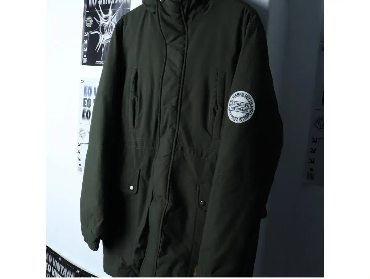 (M-L) ADIDAS 아디다스 패딩 점퍼자켓 야상 카키 밀리터리 덕다운 4