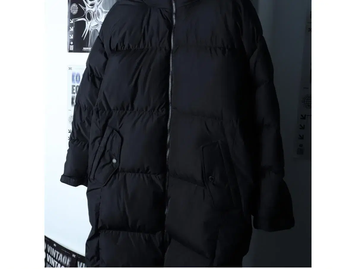 (L) BLACKYAK 블랙야크 패딩 점퍼자켓 덕다운 블랙 롱 올드스쿨 4