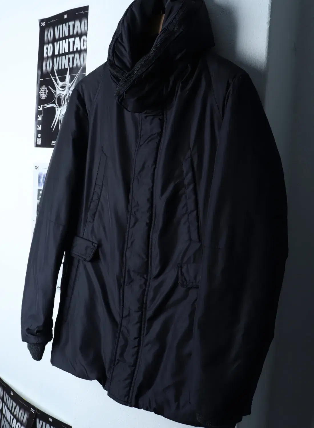 (M-L) SOLID HOMME 솔리드옴므 패딩 점퍼자켓 경량 구스다운 네이비 한정판 3