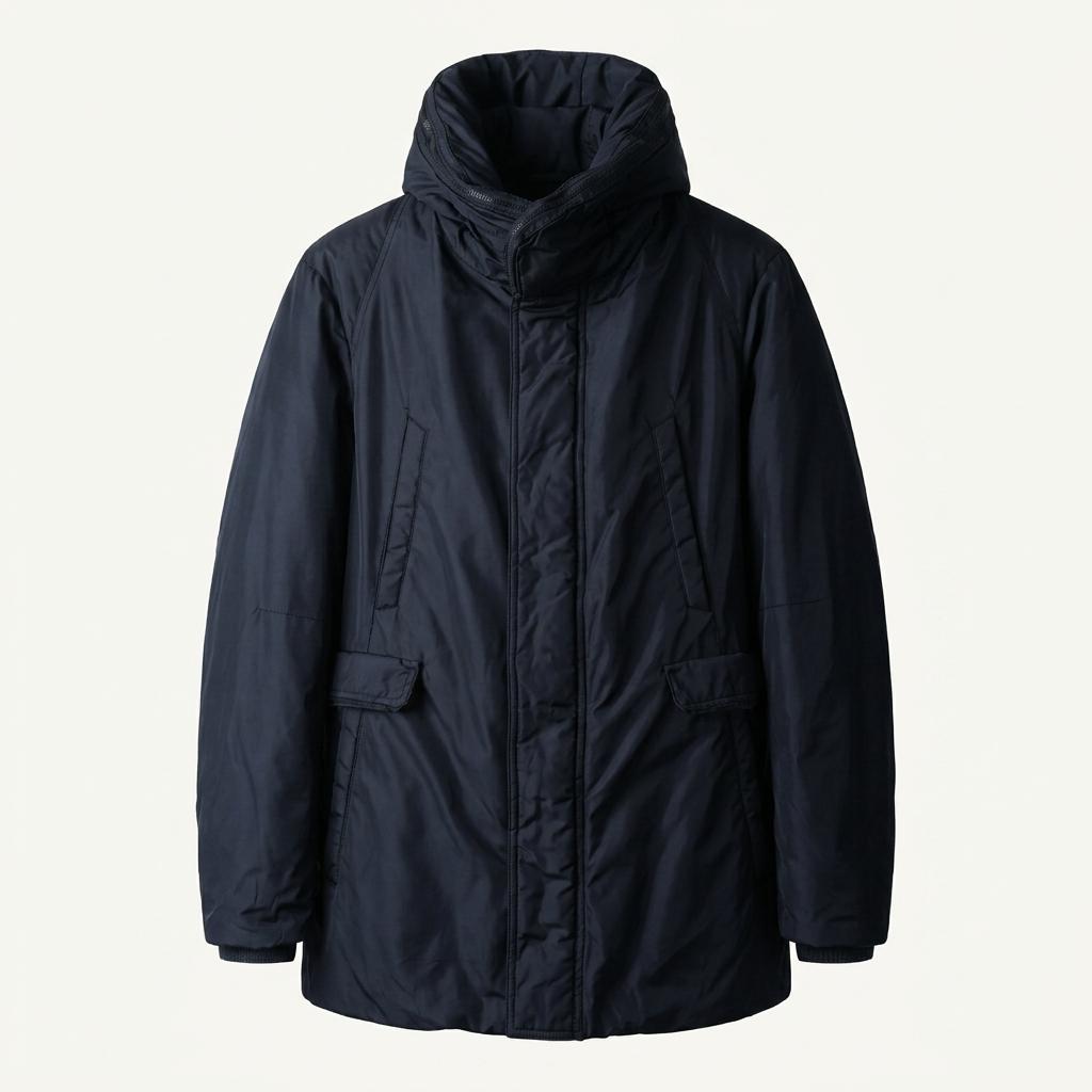 (M-L) SOLID HOMME 솔리드옴므 패딩 점퍼자켓 경량 구스다운 네이비 한정판 1