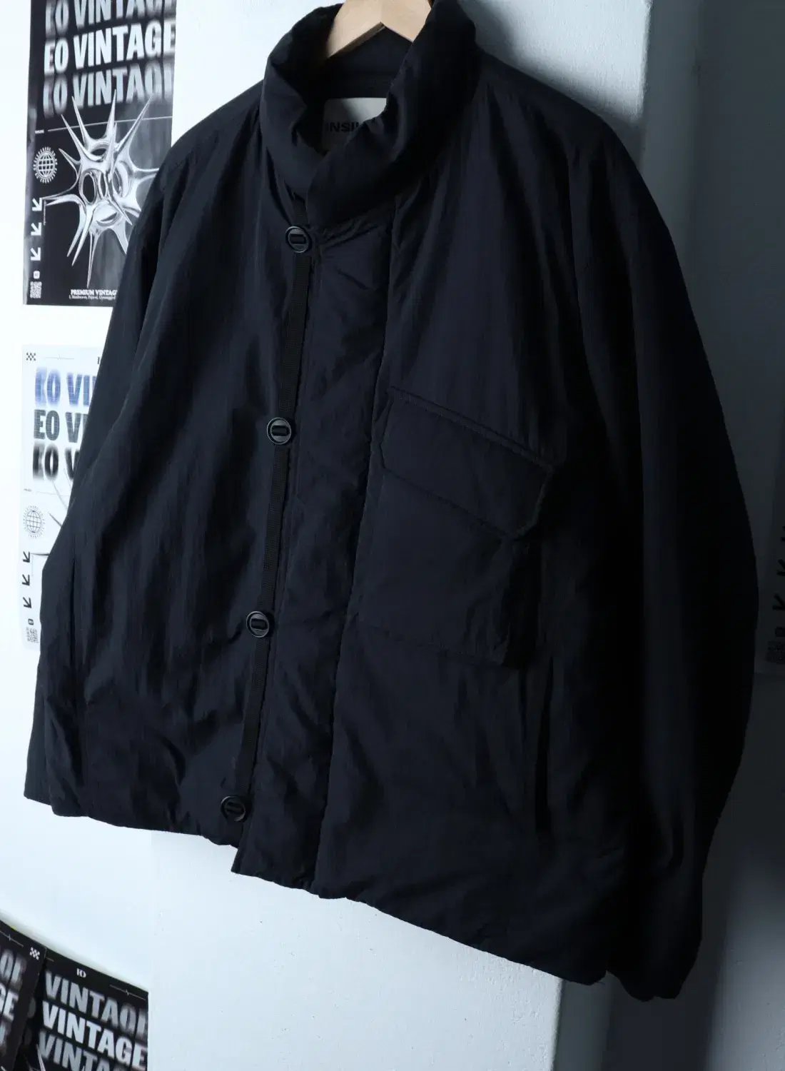(M-XL) INSILENCE 인사일런스 패딩 점퍼자켓 블랙 놈코어 숏 M69 푸퍼 매물  3
