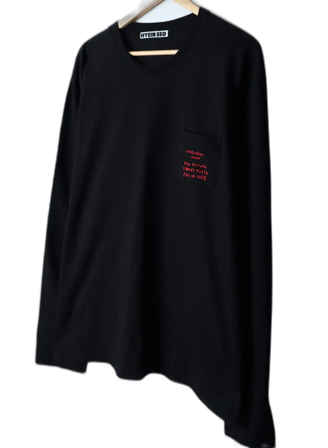 (XL) HYEIN SEO 혜인서 긴팔티셔츠 18SS 포켓 레터링 놈코어 2