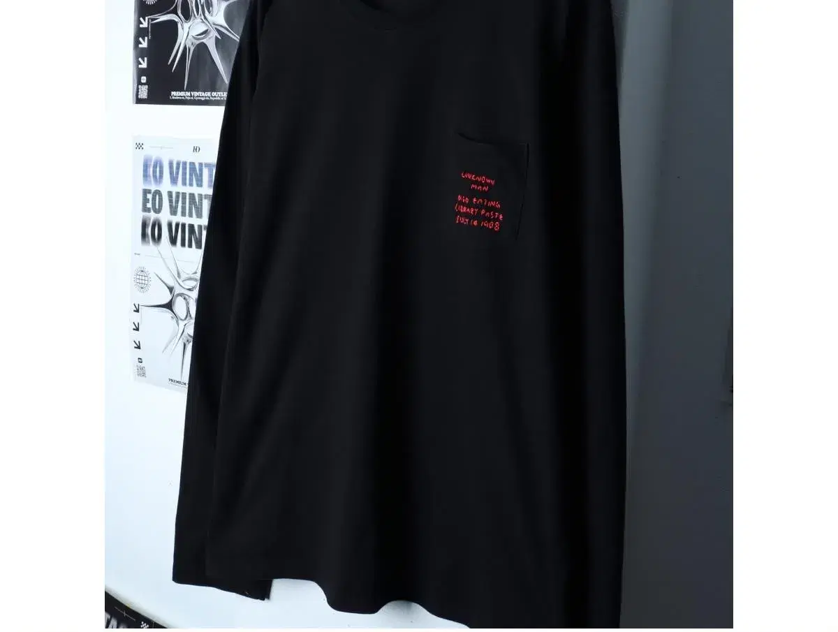 (XL) HYEIN SEO 혜인서 긴팔티셔츠 18SS 포켓 레터링 놈코어 4