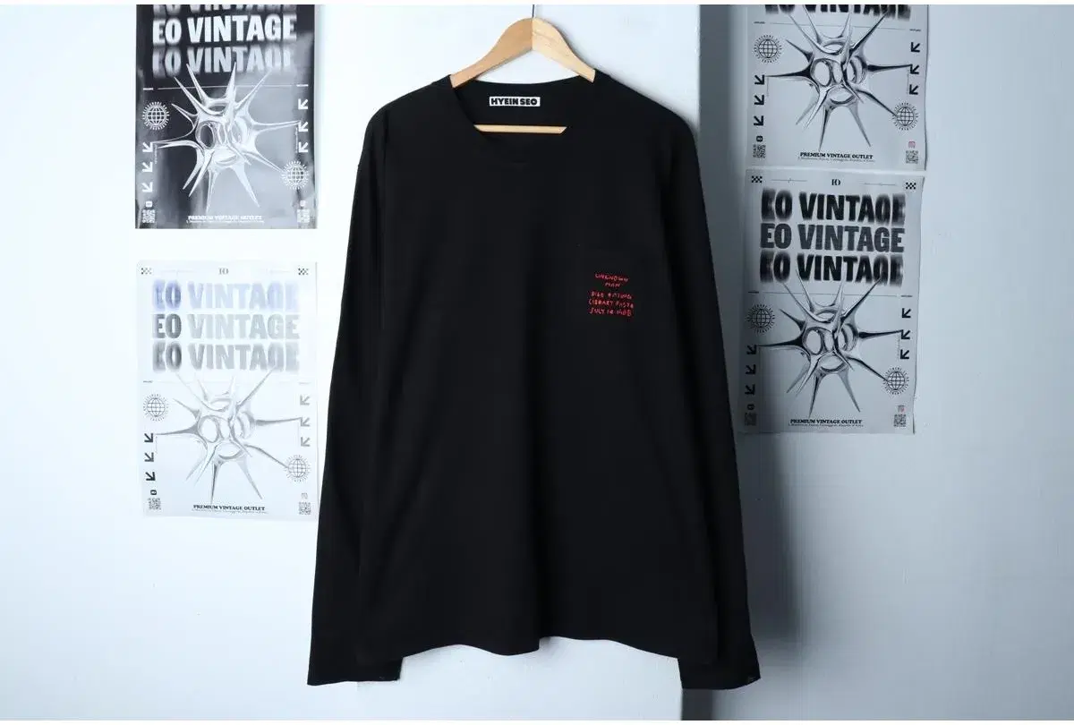 (XL) HYEIN SEO 혜인서 긴팔티셔츠 18SS 포켓 레터링 놈코어 5