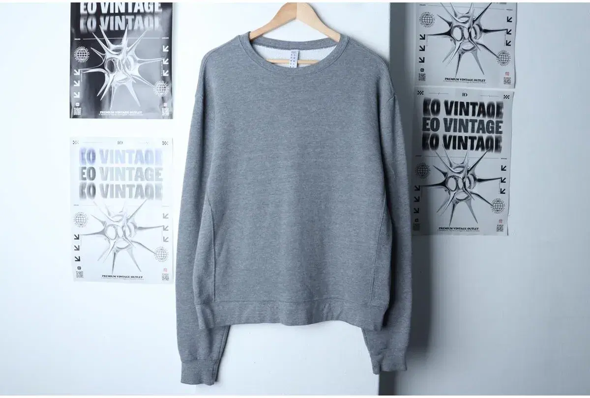 (L-XL) VB 브랜드빈티지 맨투맨 티셔츠 헤비테리 무지 그레이 USA 5