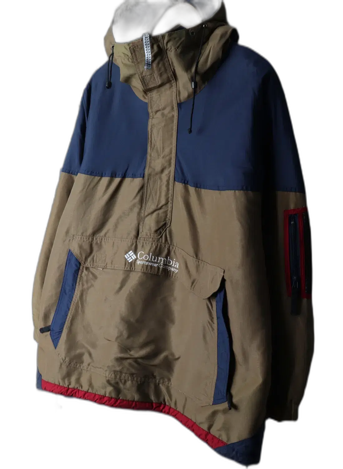 (XL-2XL) COLUMBIA 컬럼비아 집업 바람막이 점퍼자켓 아노락 브라운 기모 고프코 2