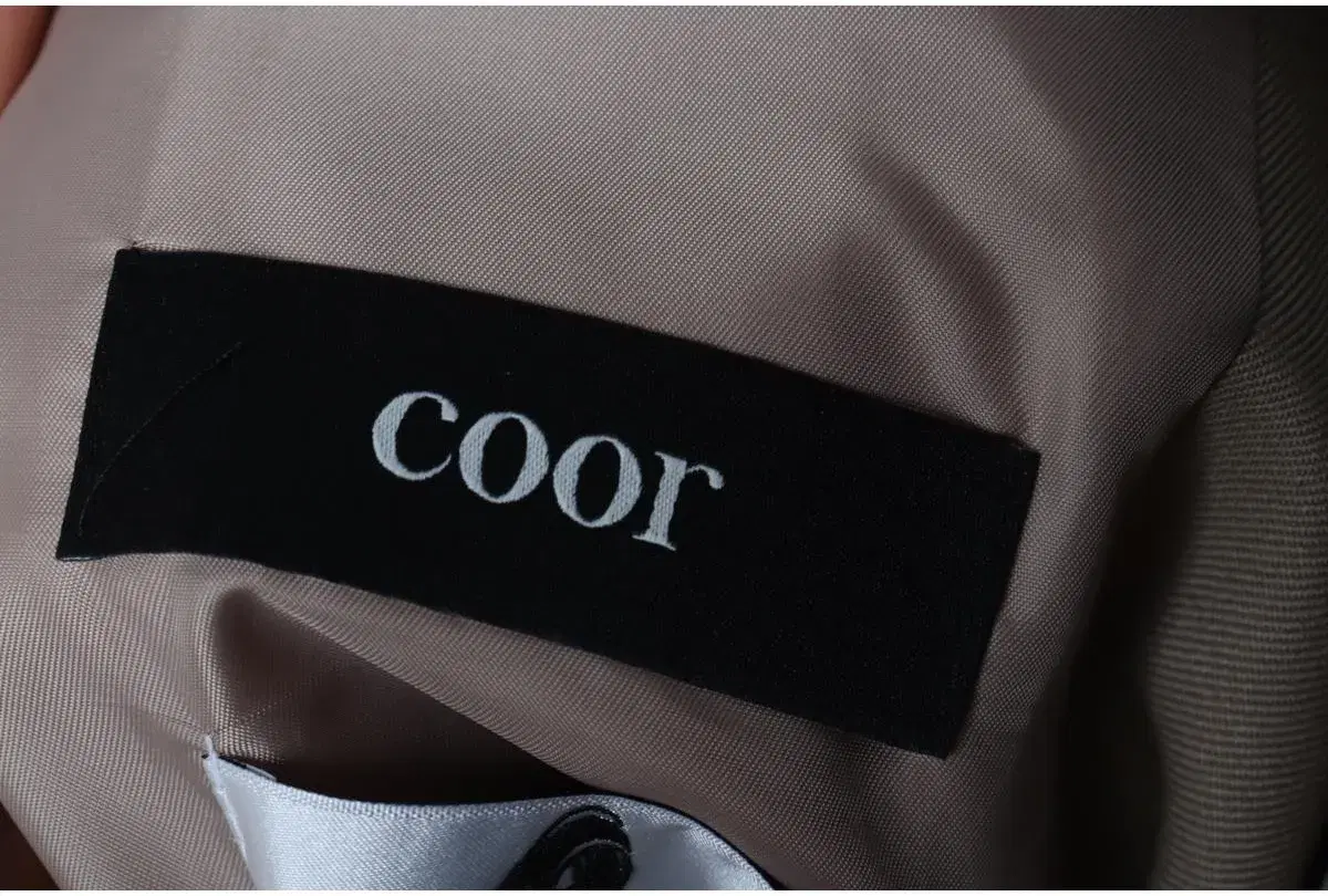 (L-XL) COOR 쿠어 정장 슈트 자켓 블레이저 싱글 베이지 울 놈코어 2버튼 9
