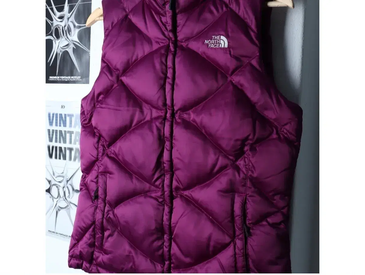 W(M-L) THE NORTH FACE 노스페이스 패딩 점퍼자켓 조끼 퍼플 퀄팅 올드스쿨 4