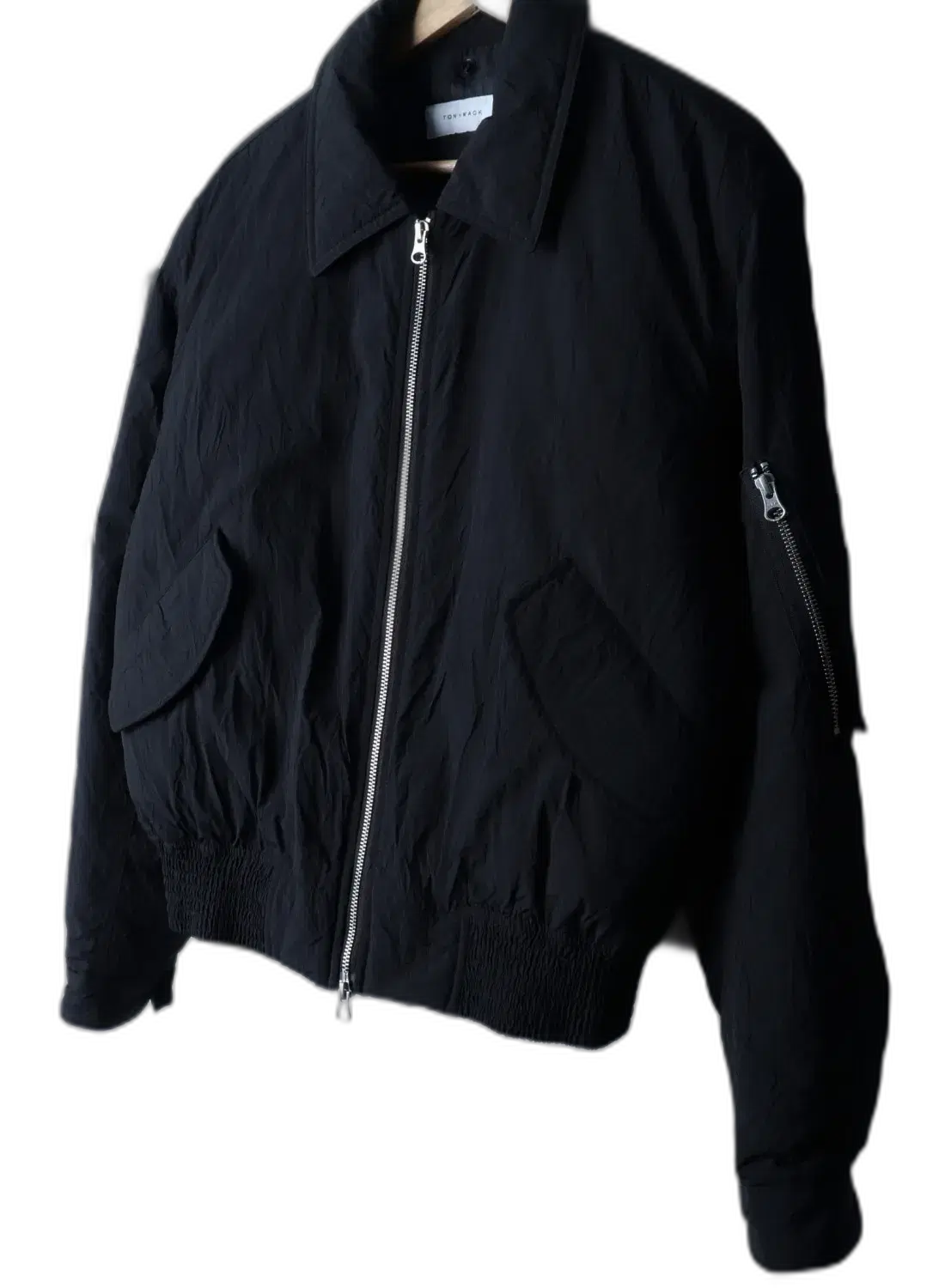 (L-XL) TONYWACK 토니웩 패딩 점퍼자켓 블루종 나일론 블랙 봄버 항공 MA1 2