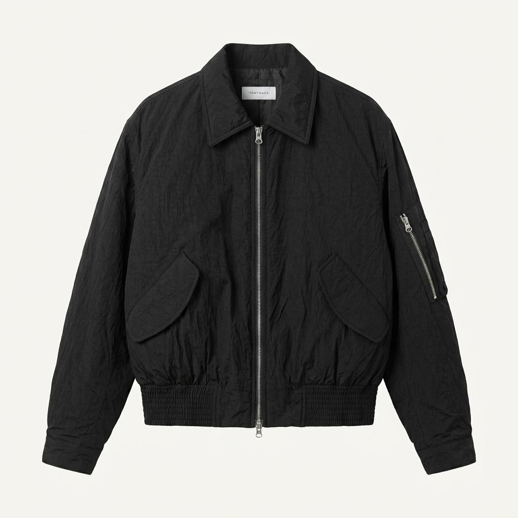 (L-XL) TONYWACK 토니웩 패딩 점퍼자켓 블루종 나일론 블랙 봄버 항공 MA1 1