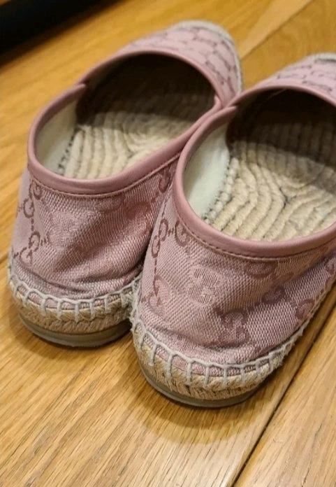 구찌 핑크 에스파드리유 230 5
