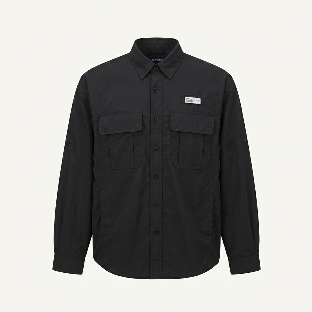 디스이즈네버댓 Fishing Shirt Black S-M 1