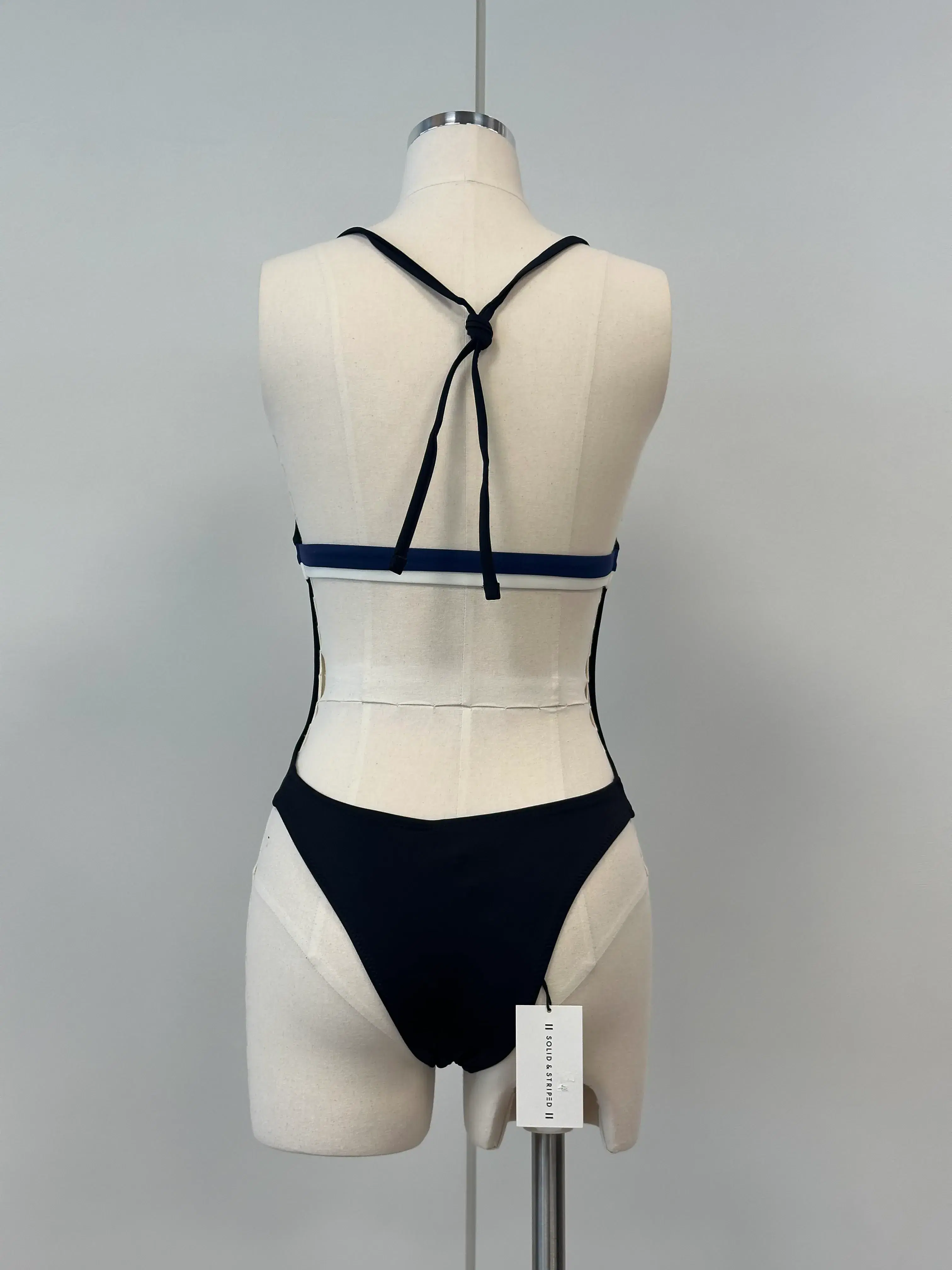 [80% 할인] SOLID&STRIPED 마리나 오픈백 블랙 홀터넥 스윔수트 (XS) 3