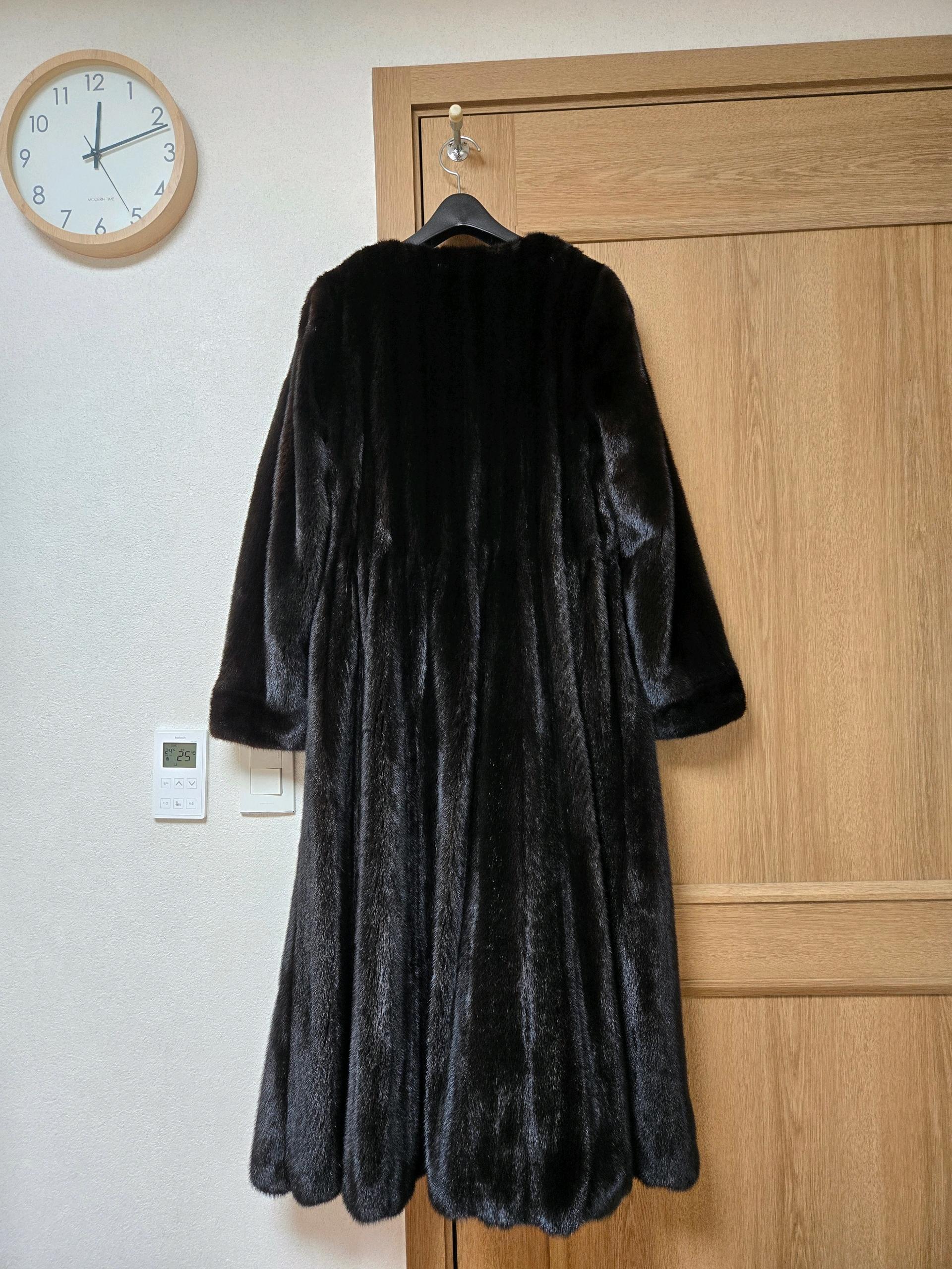밍크 롱코트 블랙(115cm, 55반~66사이즈) 4