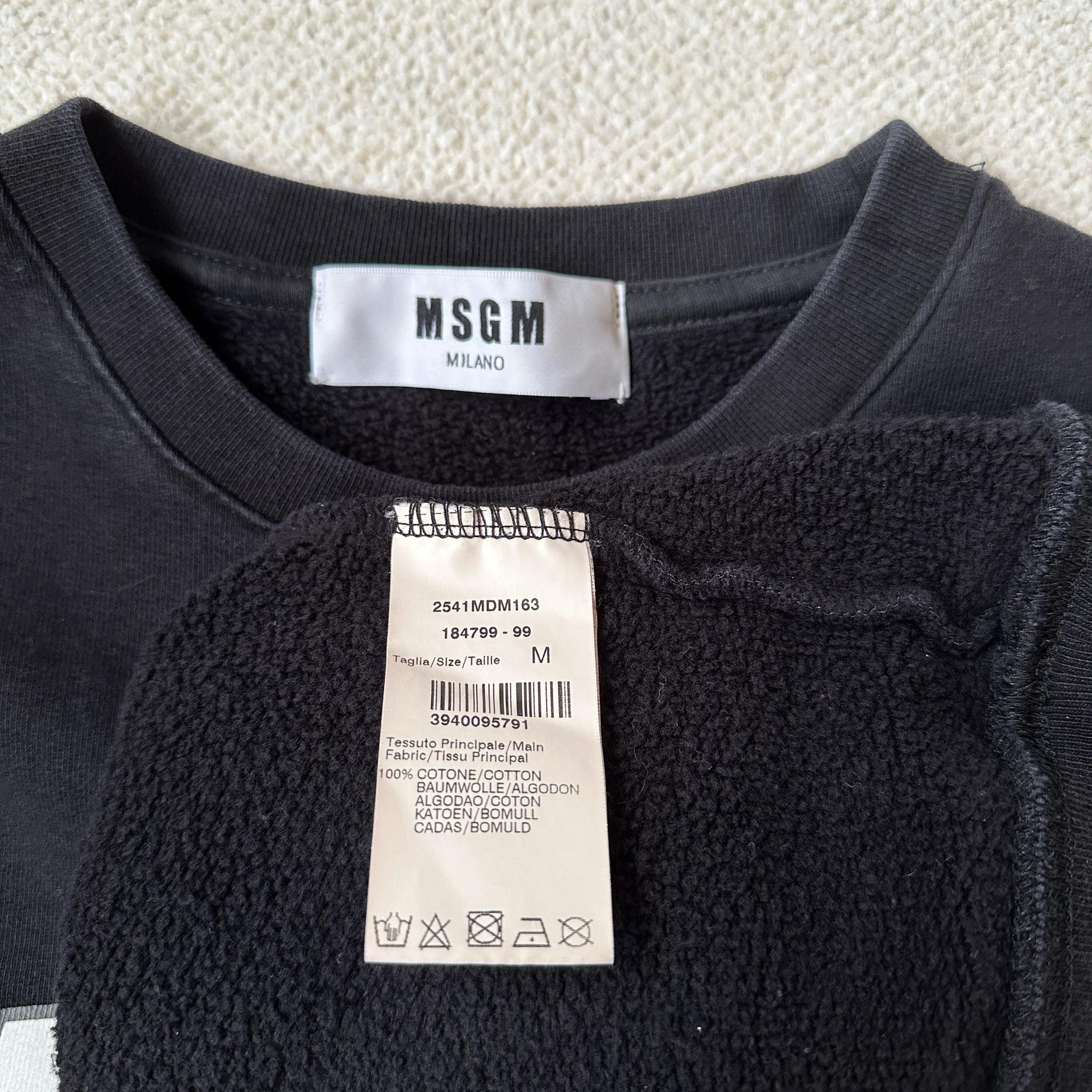 MSGM 로고 긴팔 스웻셔츠 7