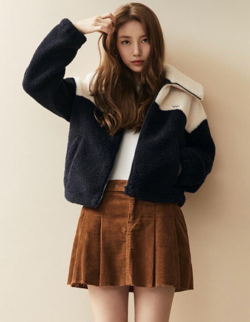 수지 게스 뽀글이 네이비 2