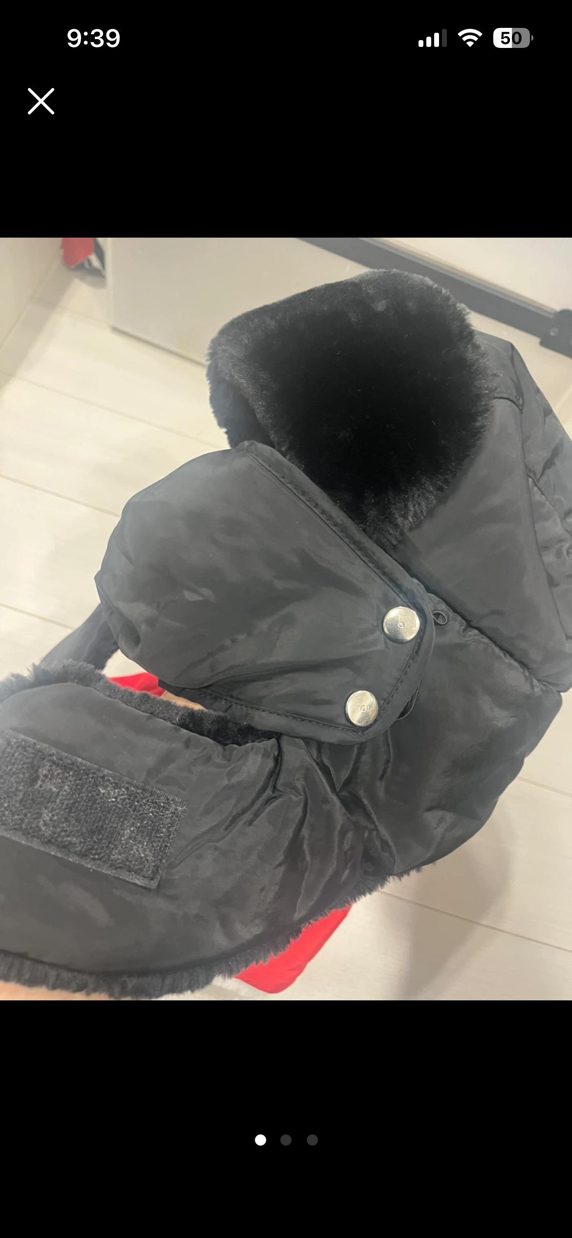 V-1 블랙 귀달이 군밤 모자 방한모 스키장 눈썰매 2
