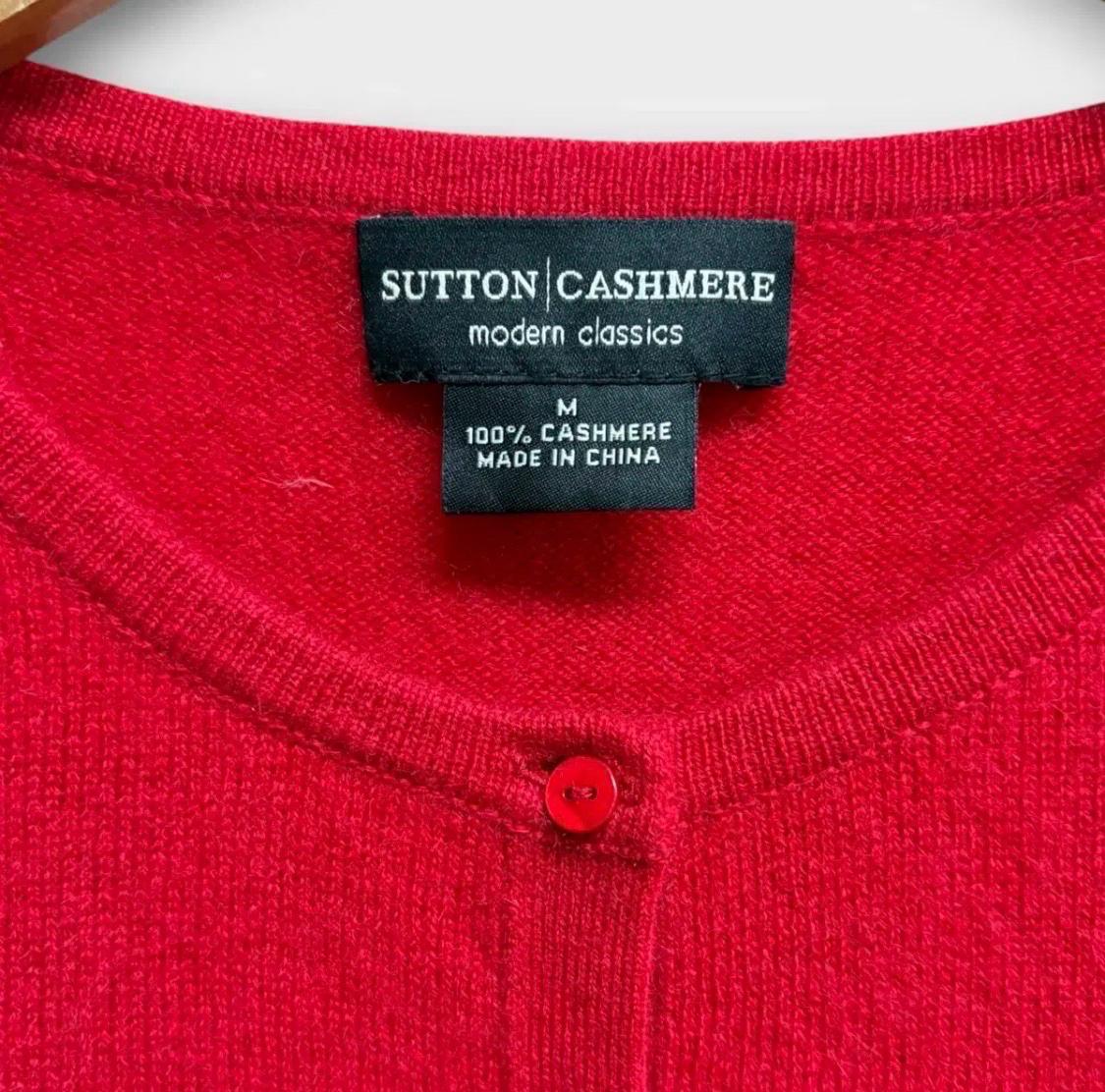 Sutton Cashmere 캐시미어 가디건 레드 5