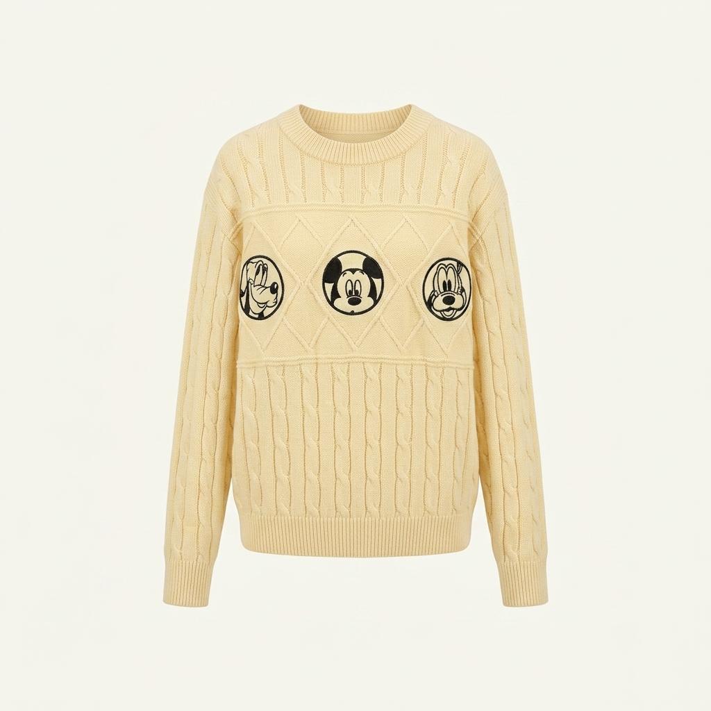 디즈니 베이지 골프웨어 니트 1