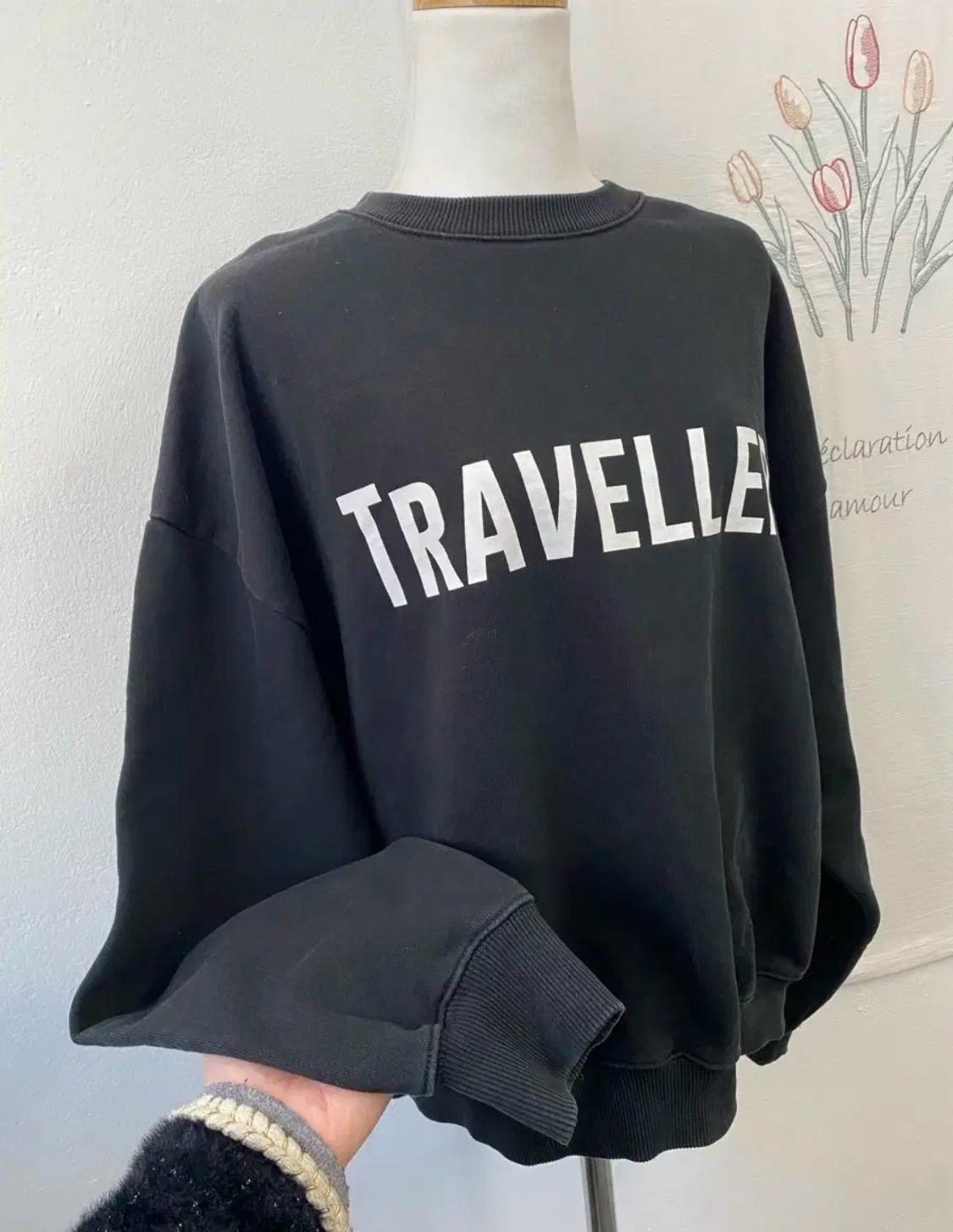 스튜디오 톰보이 TRAVELER 블랙 맨투맨 4