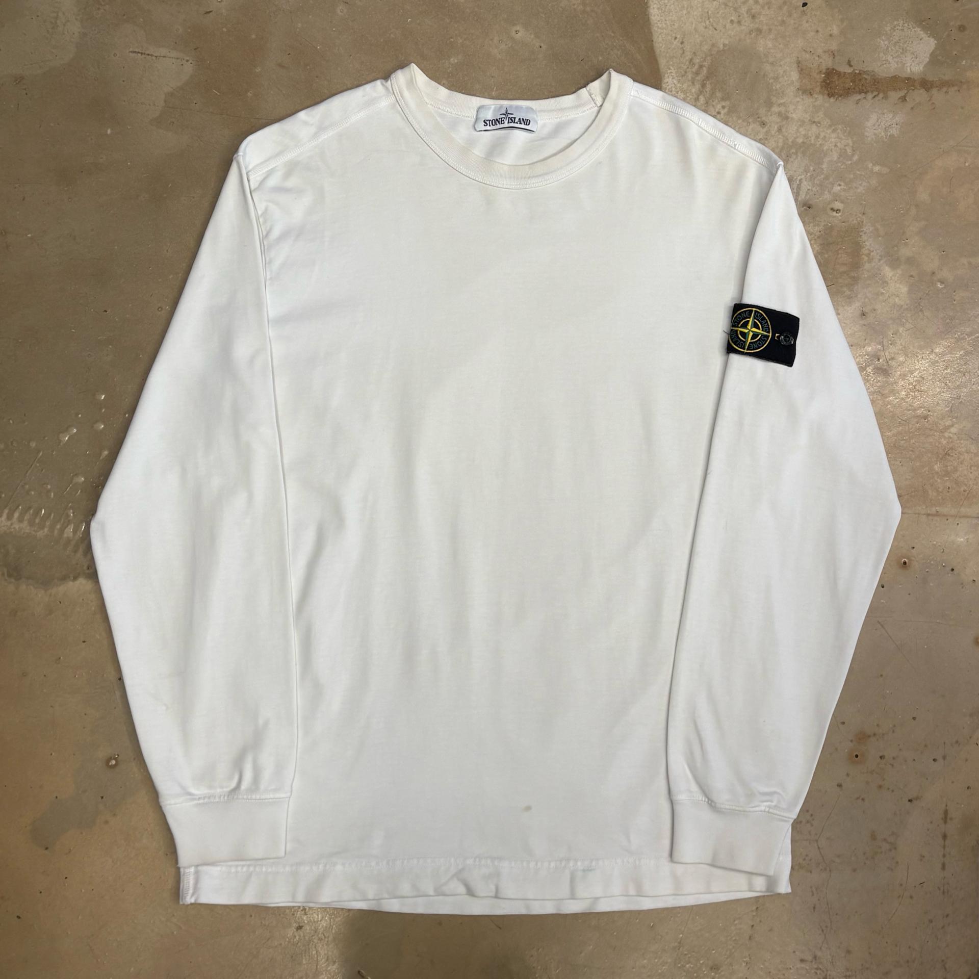 XL 스톤아일랜드 화이트 롱슬리브 3