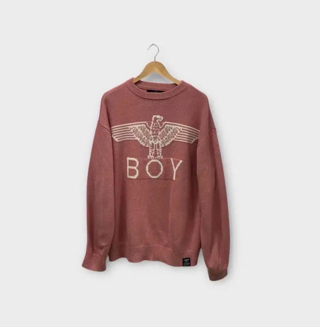 보이런던 레트로 BOY LONDON 핑크 니트 L-XL 2