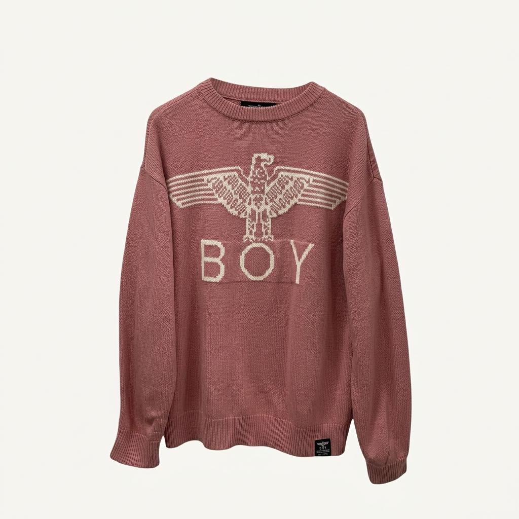 보이런던 레트로 BOY LONDON 핑크 니트 L-XL 1