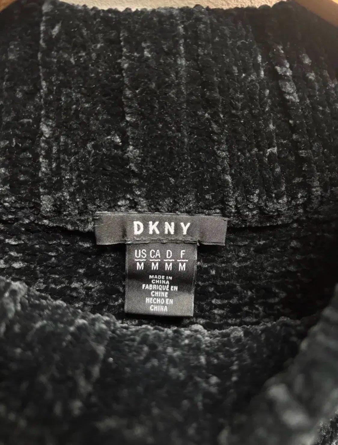 DKNY 부클 블랙 니트 M 5