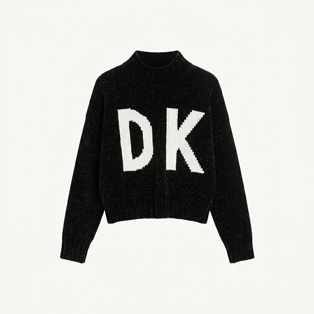 DKNY 부클 블랙 니트 M 1