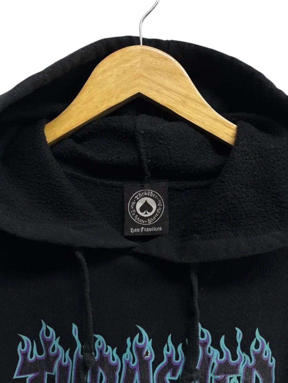 THRASHER 후디 블랙 L 6