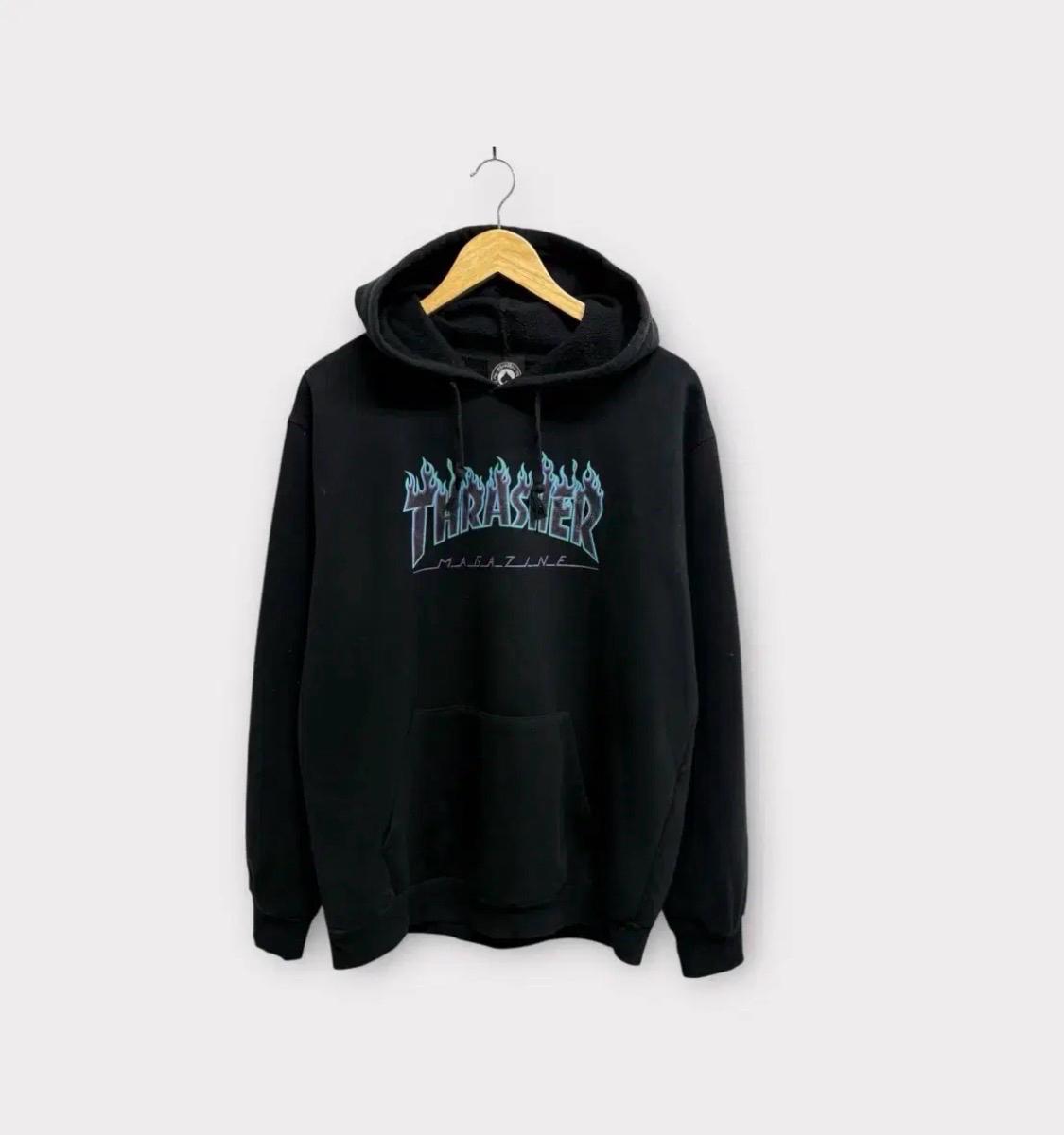 THRASHER 후디 블랙 L 2