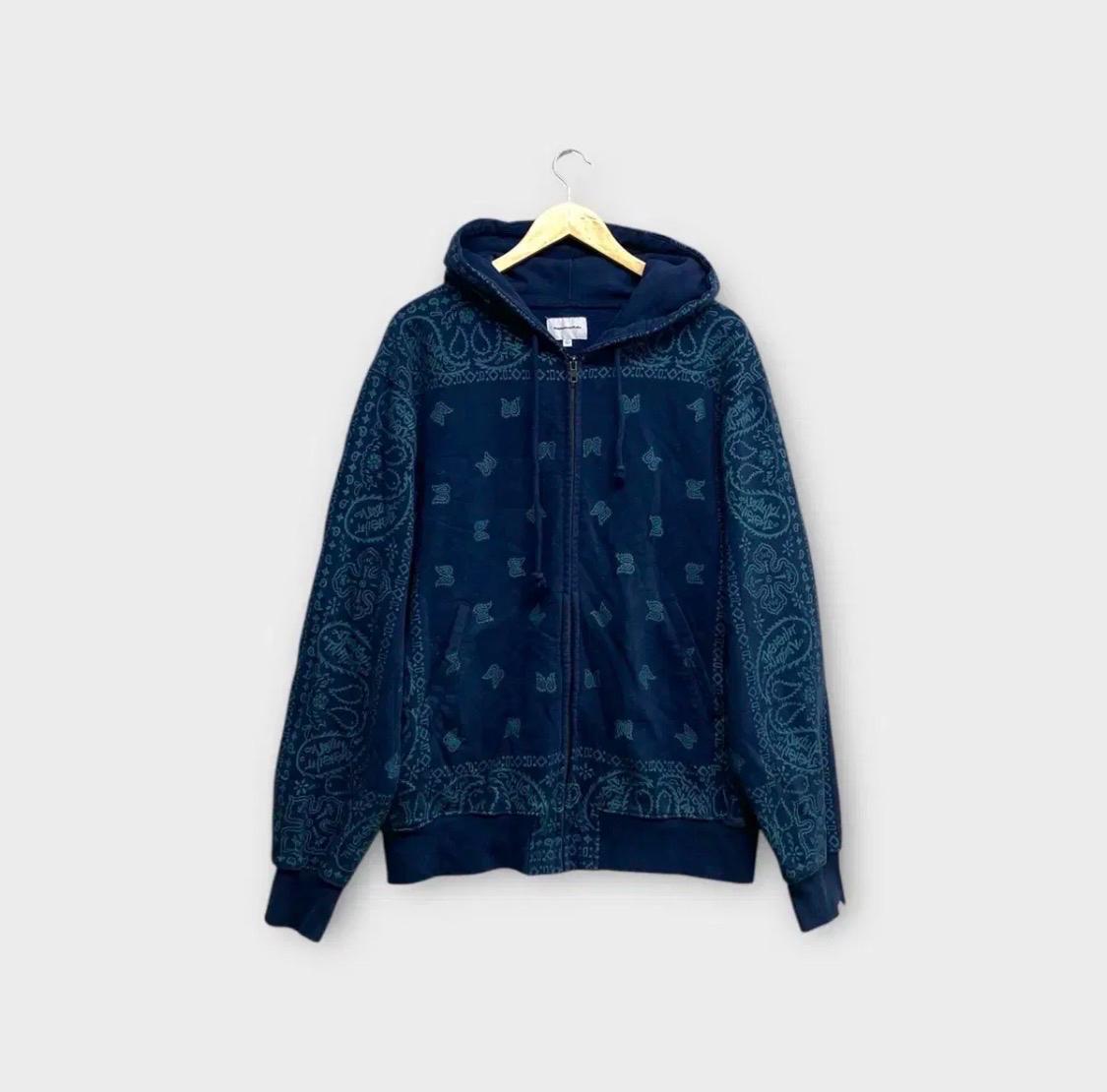 디스이즈네버댓 Bandana Zip Up Sweat Dark Blue 2