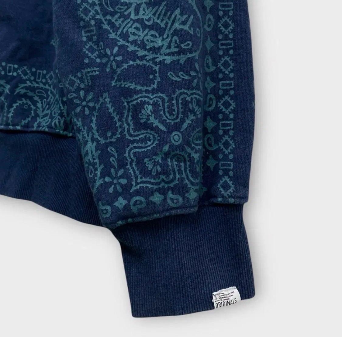 디스이즈네버댓 Bandana Zip Up Sweat Dark Blue 8