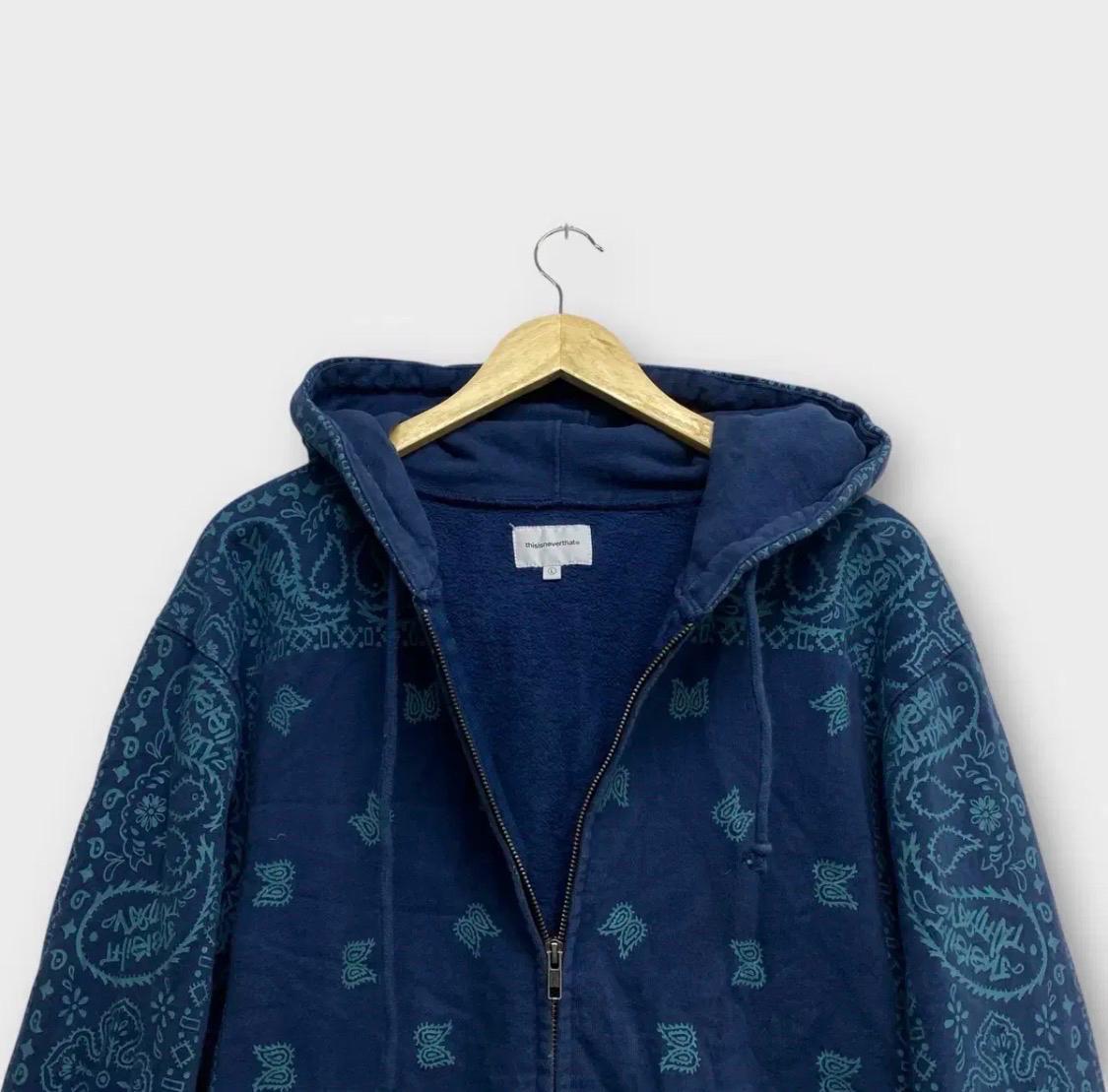 디스이즈네버댓 Bandana Zip Up Sweat Dark Blue 6