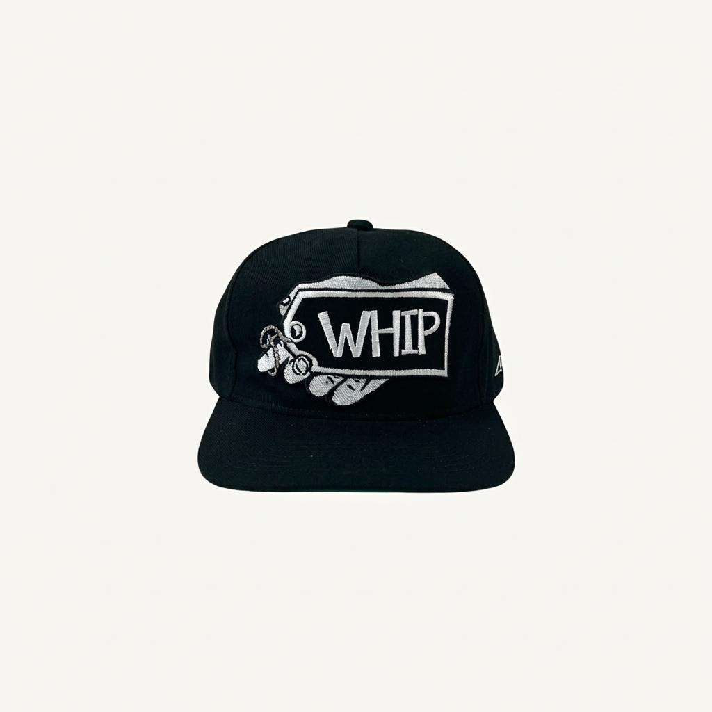 WHIP 자수 로고 스냅백 블랙 (1624) 1