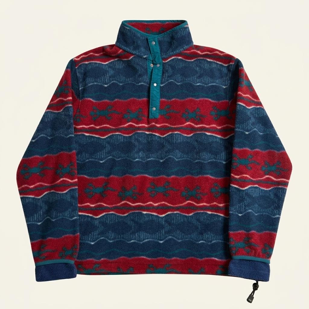 90s L.L Bean 엘엘빈 애니멀 패턴 플리스 S 1