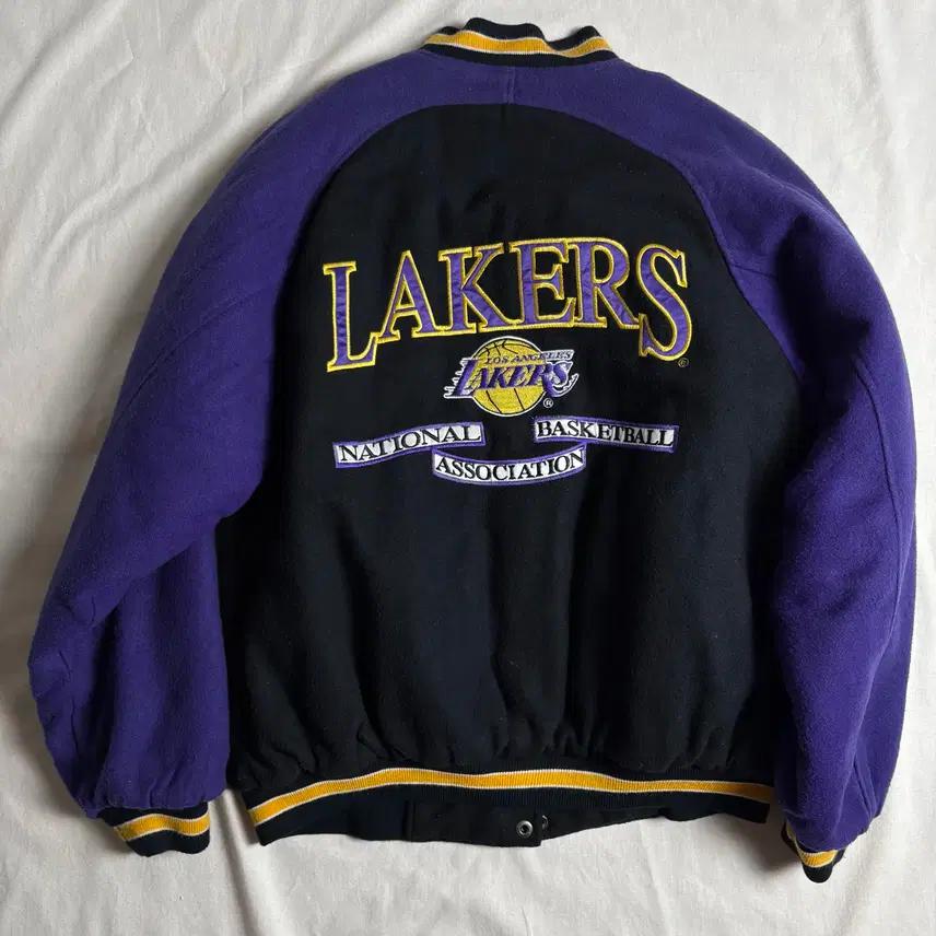 90s NBA 로고 엘에이 레이커스 바시티 자켓 L 3