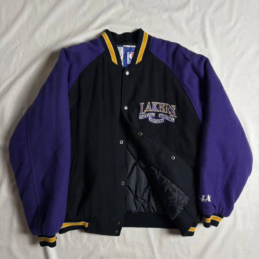 90s NBA 로고 엘에이 레이커스 바시티 자켓 L 2