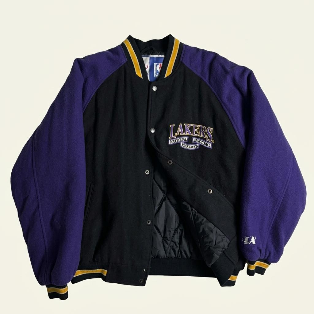 90s NBA 로고 엘에이 레이커스 바시티 자켓 L 1
